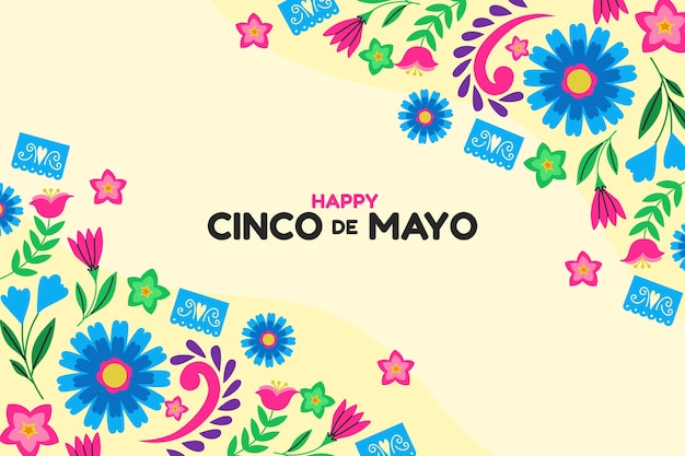 Flacher Cinco de Mayo-Hintergrund