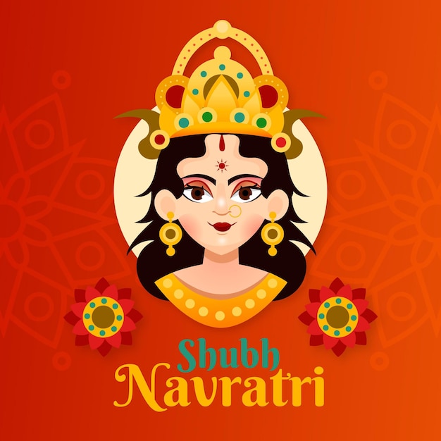 Flacher design navratri hintergrund