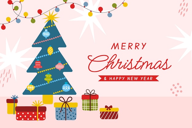 Flacher Hintergrund der Weihnachtszeit