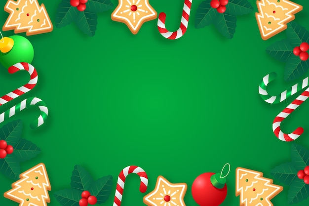 Flacher Hintergrund für die Weihnachtszeit