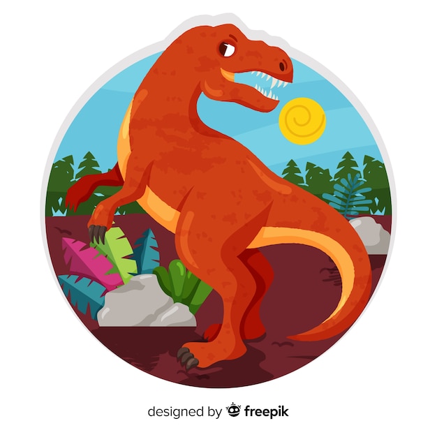 Flacher T-Rex Hintergrund