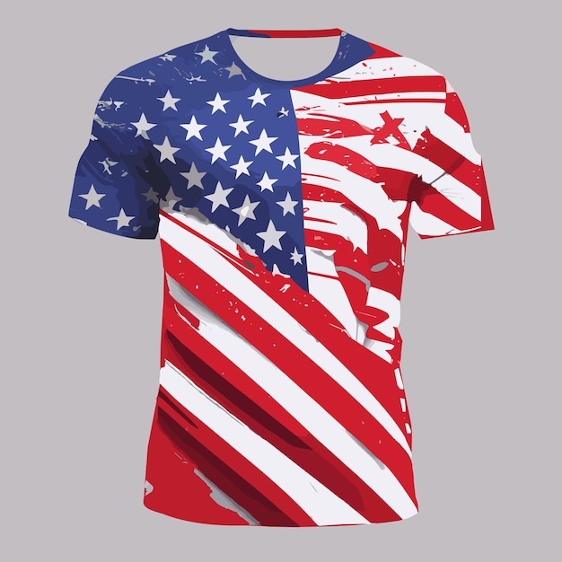 flacher USA-Gedenktag mit T-Shirt-Illustrationsdesign