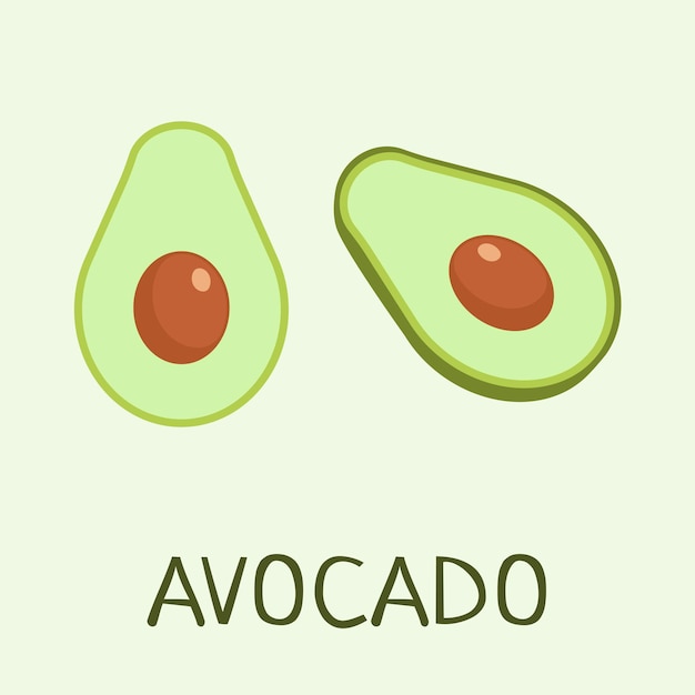 Flaches avocado-symbol