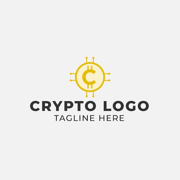 Flaches Crypto-Logo-Design