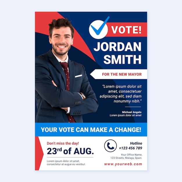 Flaches Design für Wahlplakate
