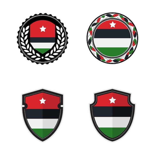 Flaches Design jordanische nationale Embleme