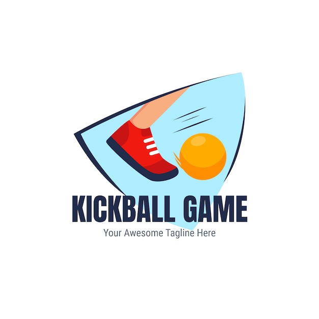 Flaches design kickball-logo-design