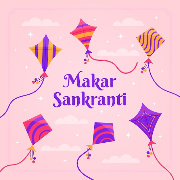 Flaches design makar sankranti