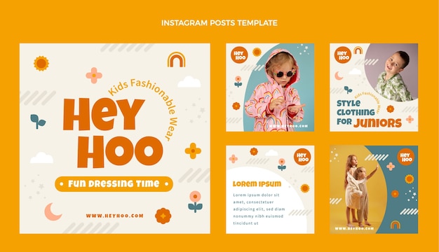 Flaches Design minimales Boutique-Template-Design