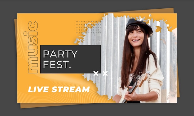 Flaches Design minimales Musikfestival youtube thumbnail