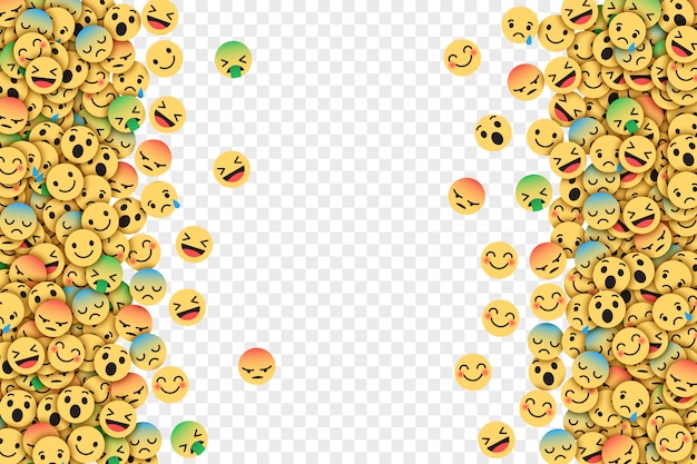 Flaches Design Moderne Facebook Emoticons