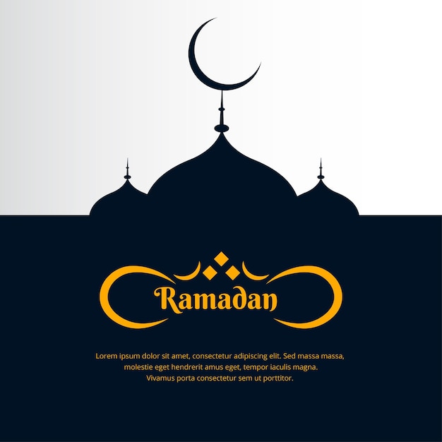 Flaches design ramadan kareem vektor illustration feier ramadan kareem hintergrund