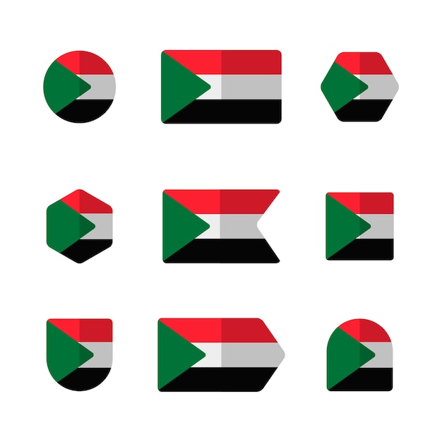 Vektor flaches design sudan nationale embleme