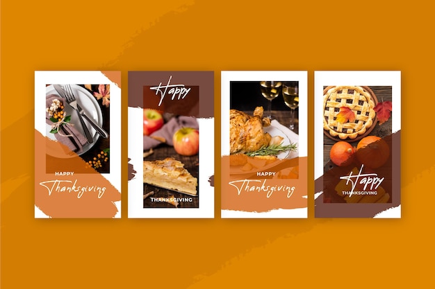 Flaches design thanksgiving instagram geschichten