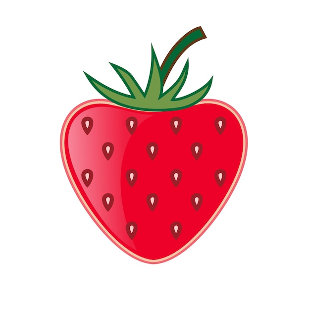Flaches farbvektorsymbol für gartenerdbeeren