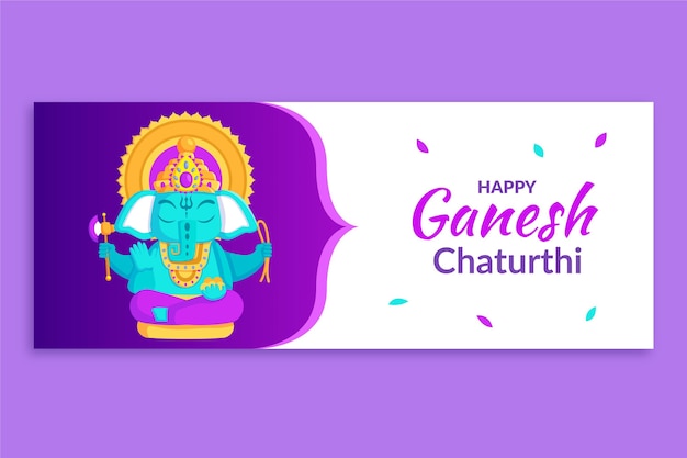 Flaches ganesh chaturthi banner