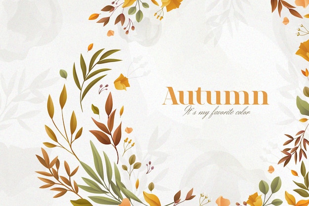 Flaches Herbstblatt im Hintergrund