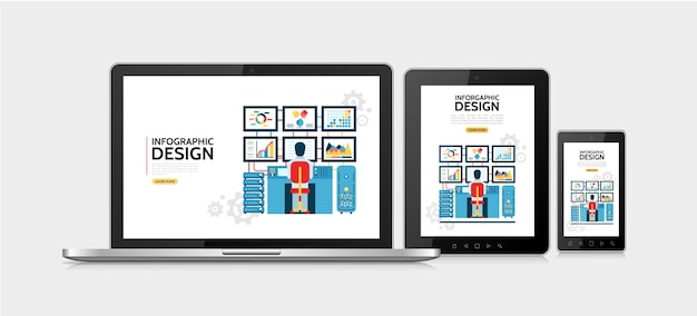 Flaches infografik-designkonzept