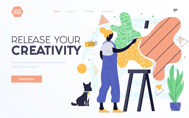 Flaches modernes design illustration von release your creativity