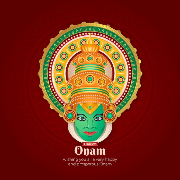 Flaches onam-illustrationskonzept