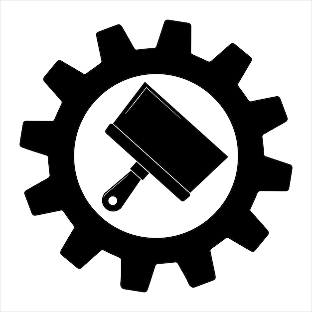 Vektor flaches spachtelmesser-symbol im gangbau und reparatur von spachtelzeichen-vektorgrafiken einfache illustration des breiten spachtel-vektorsymbols für das web