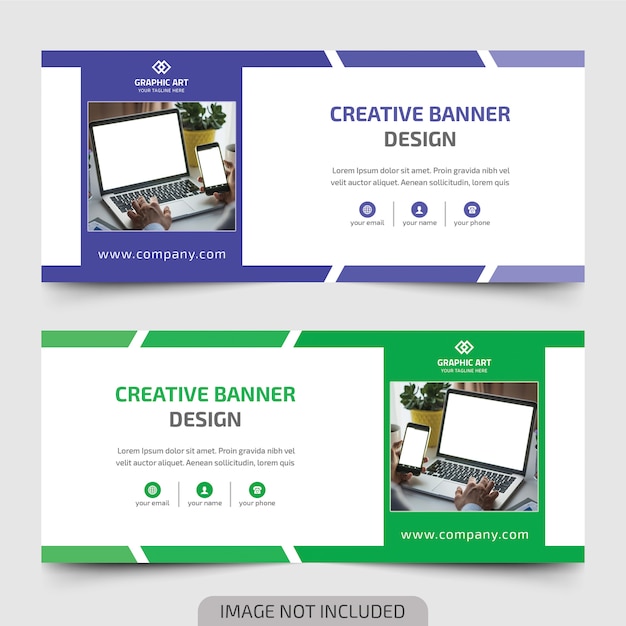 Flaches web-banner-design