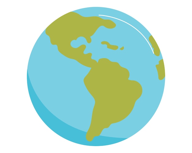Flachgestaltung der Welt Illustration Globus Planet Erde Vektor Illustration