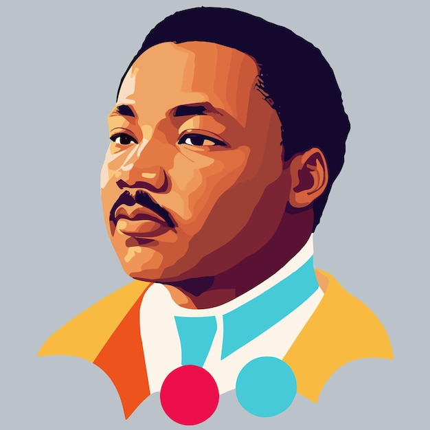 Flachgestaltung martin luther king tag illustration