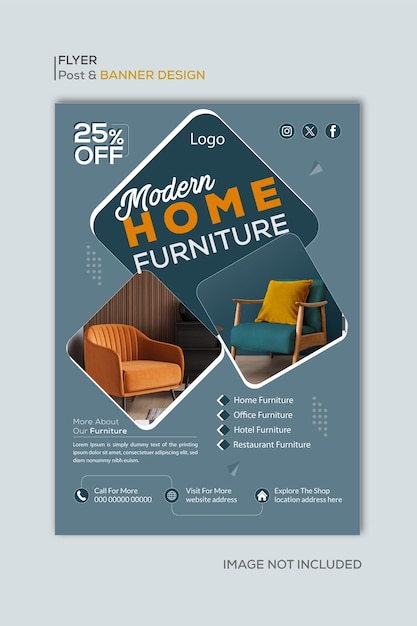 Flachmöbel Flyer Vorlage Verstärker Banner Sofa Bett