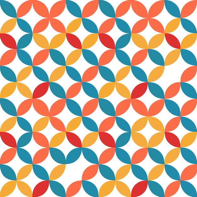 Flachvektorische geometrische organische Groovy-Muster-Design-Hintergrund