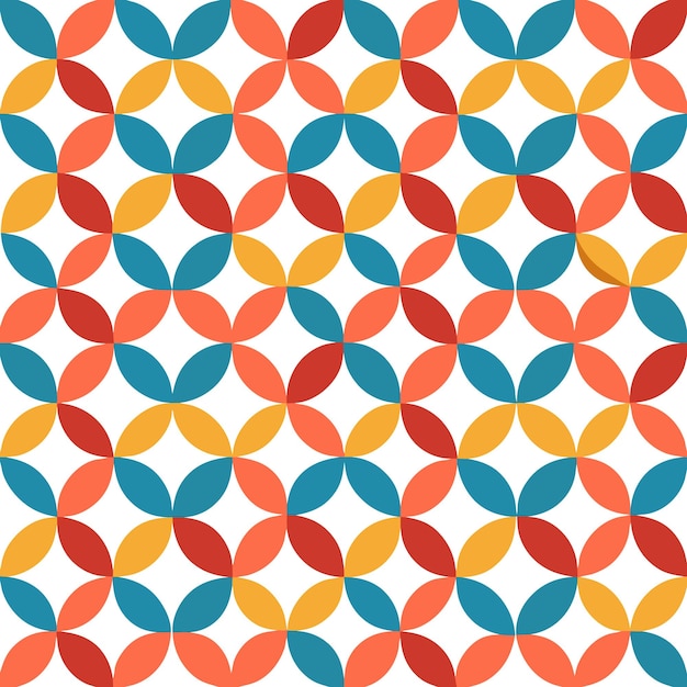 Flachvektorische geometrische organische Groovy-Muster-Design-Hintergrund
