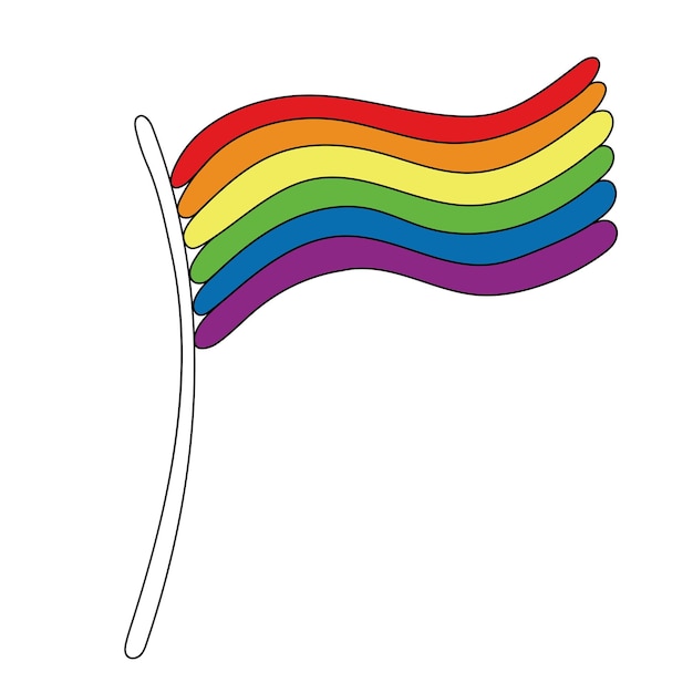 Vektor flag pride month symbol lgbtq-community vektor