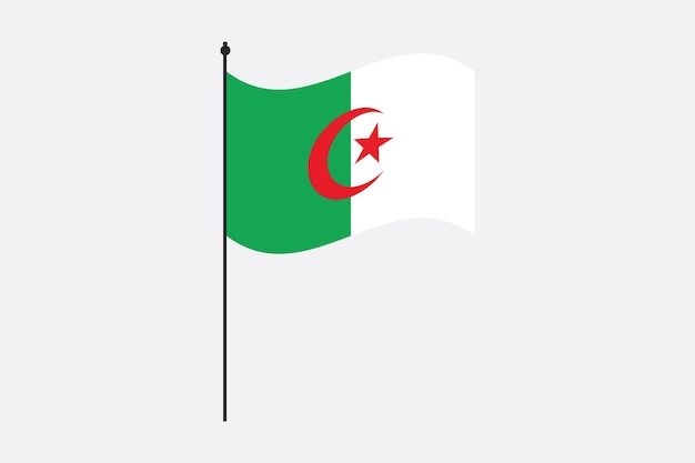 Flagge Algeriens Original- und einfache Algerienflagge