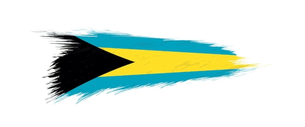 Vektor flagge der bahamas im grunge-pinselstrich