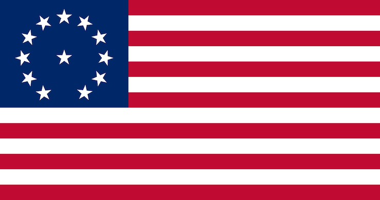 Vektor flagge der cowpens-version der vereinigten staaten, vektorbild