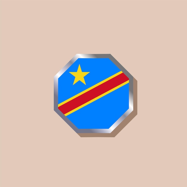 Flagge der demokratischen Republik Kongo