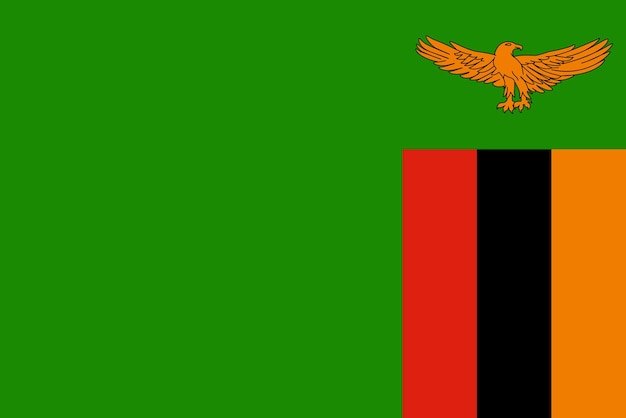 Flagge der Flaggennation Sambias