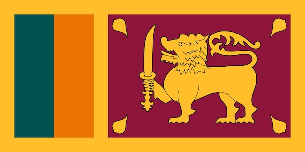 Flagge der Flaggennation Sri Lankas