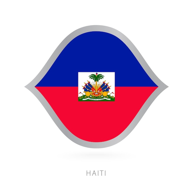 Flagge der haitianischen Nationalmannschaft im Stil für internationale Basketballwettbewerbe