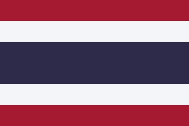 Vektor flagge der thailändischen flaggennation