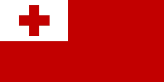 Flagge der Tonga-Flagge, Nation, Vektorillustration