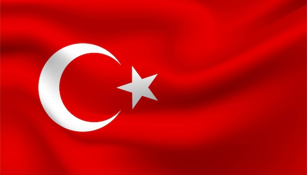 Vektor flagge der türkei hintergrund.