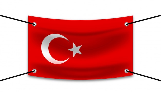 Vektor flagge der türkei hintergrundschablone