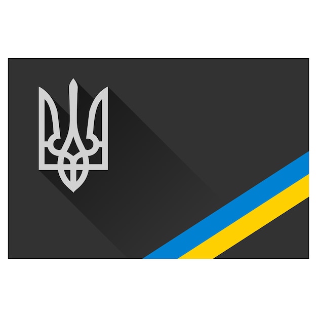 Vektor flagge der ukraine dunkles banner