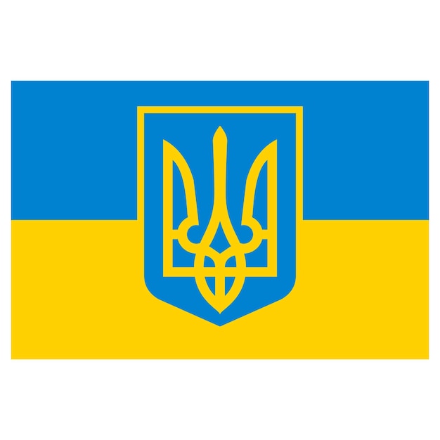 Flagge der Ukraine Symbol für horizontale Form