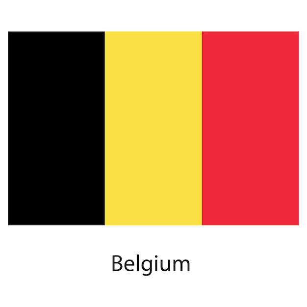 Flagge des Landes Belgien Vector Illustration