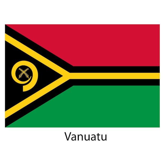 Flagge des Landes vanuatu Vektorillustration