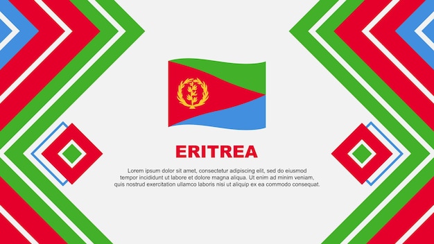 Flagge Eritrea Abstract Hintergrunddesign Vorlage Eritrea Unabhängigkeitstag Banner Tapete Vektorillustration Eritrea Design