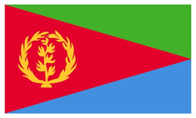 Flagge Eritreas Nationale Flagge Vektor