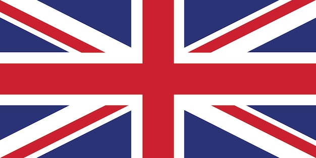 Vektor flagge großbritanniens für die vektorillustration des designs